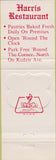 Matchbook Cover - Harris Restaurant Chicago IL