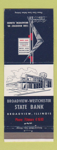 Matchbook Cover - Broadview Westchester State Bank Broadview IL
