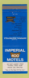 Matchbook Cover - Imperial 400 Motels Warren OH