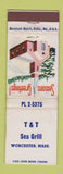 Matchbook Cover - T&T Sea Grill Worcester MA Christmas WEAR