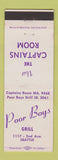Matchbook Cover - Poor Boys Grill Seattle WA
