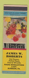 Matchbook Cover - James Roberts Flowers Elverson PA