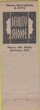 Matchbook Cover - French Beauty Shoppes Harrisburg PA