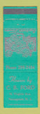 Matchbook Cover - CB Ford Flowers Pennsgrove NJ