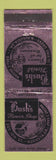 Matchbook Cover - Bush's Flower Shop Augusta GA WEAR