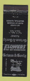 Matchbook Cover - Grimm & Gorly Flowers Belleville IL WEAR