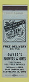 Matchbook Cover - Gayer's Flowers Gifts Cleveland OH