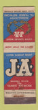 Matchbook Cover - JA Baseball Review WEAR