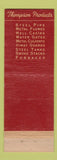 Matchbook Cover - Thompson Manufacturing Denver Colorado Plate Steel