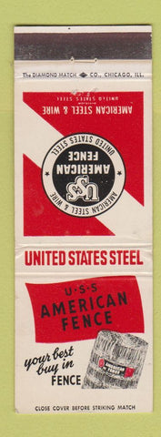 Matchbook Cover - USS American Fence Steel Cleveland OH WEAR