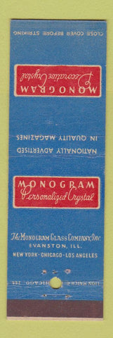 Matchbook Cover - Monogram Decorative Crystal Evanston IL