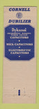 Matchbook Cover - Cornell Dubilier Capacitors 1940 Electric South Plainfield NJ