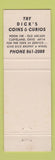 Matchbook Cover - Dick's Coins Curios Cleveland OH