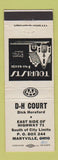Matchbook Cover - DH Court Motel Maryville MO
