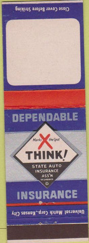 Matchbook Cover - State Auto Insurance BLANK