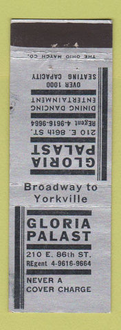 Matchbook Cover - Gloria Palast New York City?