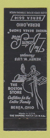 Matchbook Cover - Boston Store Berea OH clothes girlie