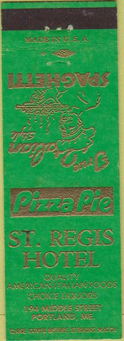 Matchbook Cover - ST Regin Hotel Portland ME