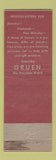 Matchbook Cover - Gruen Watches Har's Diamonds Jewelry Lorain OH