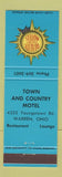 Matchbook Cover - Town and Country Motel Warren OH Quality Courts