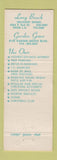 Matchbook Cover - Coast Bank Long Beach Garden Grove CA WEAR