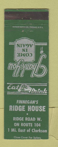 Matchbook Cover - Finnegan's Ridge House Clarkson NY