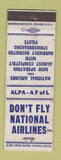 Matchbook Cover - National Airlines Boycott Union WEAR