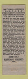 Matchbook Cover - National Airlines Boycott Union WEAR