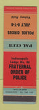Matchbook Cover - Fraternal Order of Police Indianapolis IN Circus