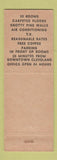 Matchbook Cover - Euclid Motel Cleveland OH