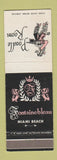 Matchbook Cover - Fontainebleau Hotel Miami Beach FL Poodle Room WEAR