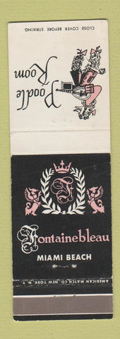Matchbook Cover - Fontainebleau Hotel Miami Beach FL Poodle Room WEAR