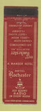 Matchbook Cover - Hotel Rochester NY WEAR