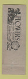 Matchbook Cover - Easterly Woodhead Flowers Chattanooga TN