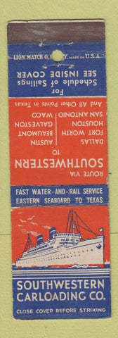 Matchbook Cover - Southwestern Carloading Freight Lines Philadelphia PA