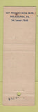 Matchbook Cover - Southwestern Carloading Freight Lines Philadelphia PA