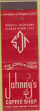 Matchbook Cover - Johnny's Coffee Shop Sarasota FL