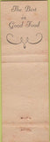 Matchbook Cover - Johnny's Coffee Shop Sarasota FL