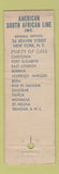 Matchbook Cover - American South African Line Cruise Freight
