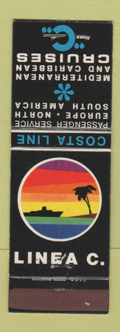 Matchbook Cover - Linea C Costa Line Cruise