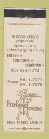 Matchbook Cover - Forbes House Pittsburgh?