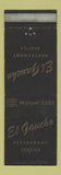Matchbook Cover - El Gaucho Restaurant Seattle WA WEAR