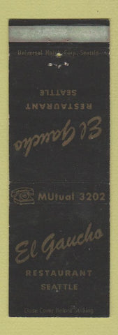 Matchbook Cover - El Gaucho Restaurant Seattle WA WEAR