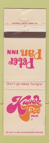 Matchbook Cover - Peter Pan Inn Kapok Tree Inn Clearwater Madeira Beach FL