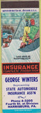 Matchbook Cover - Winters State Auto Insurance Harrisburg PA