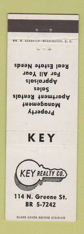 Matchbook Cover - Key Real Estate