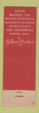 Matchbook Cover - Wilson Brothers Men's Clothes Rose Sons Youngstown OH
