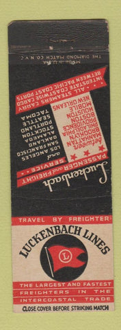 Matchbook Cover - Luckenbach Lines Cruise Freight WORN