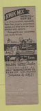 Matchbook Cover - Kwik Mix Mortar Concrete Flint MI WEAR