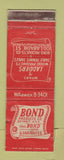 Matchbook Cover - Bond Ladders Ping Pong Tables Detroit MI WORN